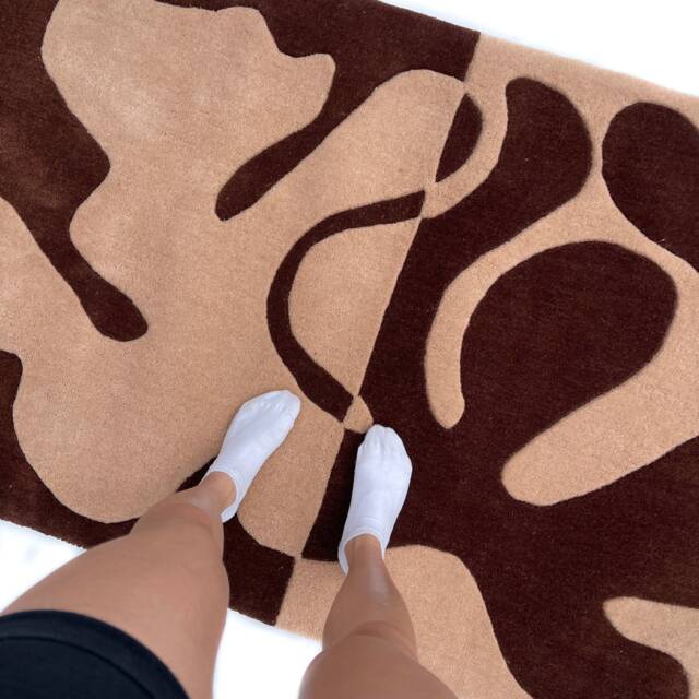 Organic Fusion Hand Tufted Wool Rug, Unique Earthy Abstract Modern Area Rug - image 1