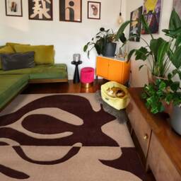 Organic Fusion Hand Tufted Wool Rug, Unique Earthy Abstract Modern Area Rug - thumbnail 3