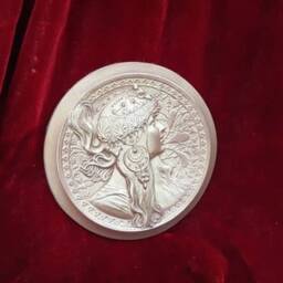 Art Nouveau Byzantine Plaque, Alphonse Mucha Style Resin Wall - thumbnail 4