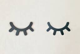 Sleepy Eyelash Set - Tired Eyes Wooden Eyelashes Handmade Children's Room Wall Decoration Pair Of Design Dream Big - thumbnail 1