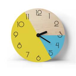 Ukraine Wall Clock With Numbers Large Wooden Yellow & Blue Decor Art Handmade - thumbnail 2