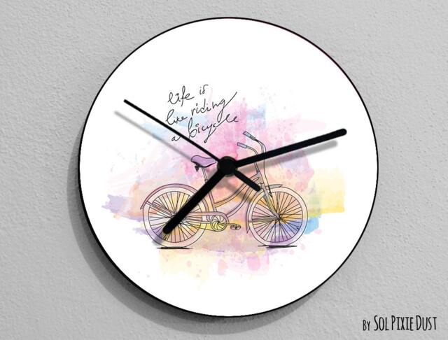 Life Is Like A Riding Bicycle Quote Wall Clock - image 1