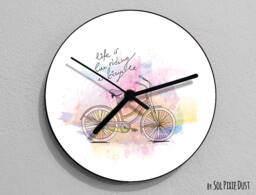 Life Is Like A Riding Bicycle Quote Wall Clock - thumbnail 1