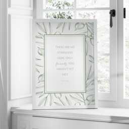 There Are No Strangers Here Print - W. B. Yeats Quote Entrance Hallway Wall Art New Home Gift Unframed - thumbnail 1