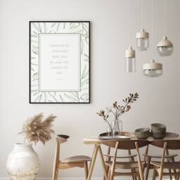 There Are No Strangers Here Print - W. B. Yeats Quote Entrance Hallway Wall Art New Home Gift Unframed - thumbnail 3