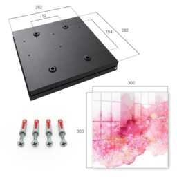 Floral Landscape Wall Mounted Key Cabinet, Pink Industrial Box, Watercolor Flowers & Plants, For Lovers Of Motifs - thumbnail 4