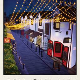 Ashton Lane Poster, Glasgow West End Street Illustration, Print, Scottish Art - thumbnail 3