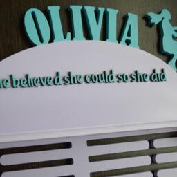 Personalized Birthday Gift For Sport Wood Medal Holder Wall Decor Race Display Case Swimming Netball Trophy Shelf Custom Hanger - thumbnail 4