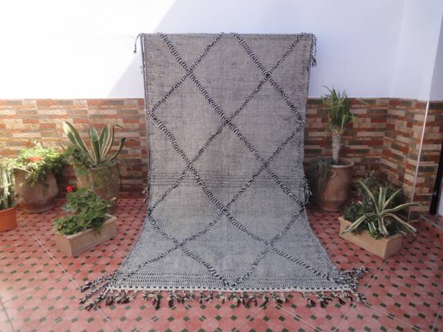 Kilim Rug 100% Wool Handmade Carpet Zanafi Authentic Hanbel Moroccan Berber - image 1