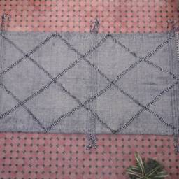 Kilim Rug 100% Wool Handmade Carpet Zanafi Authentic Hanbel Moroccan Berber - thumbnail 2