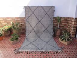 Kilim Rug 100% Wool Handmade Carpet Zanafi Authentic Hanbel Moroccan Berber - thumbnail 1