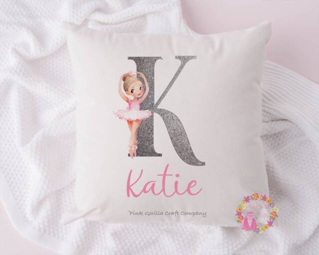 Ballerina Pillow, Personalised Ballet Dancer, Gift, Girls Ballerina, Gift For Girl, Decor - image 1