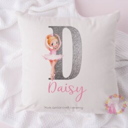 Ballerina Pillow, Personalised Ballet Dancer, Gift, Girls Ballerina, Gift For Girl, Decor - thumbnail 2