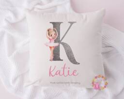 Ballerina Pillow, Personalised Ballet Dancer, Gift, Girls Ballerina, Gift For Girl, Decor - thumbnail 1