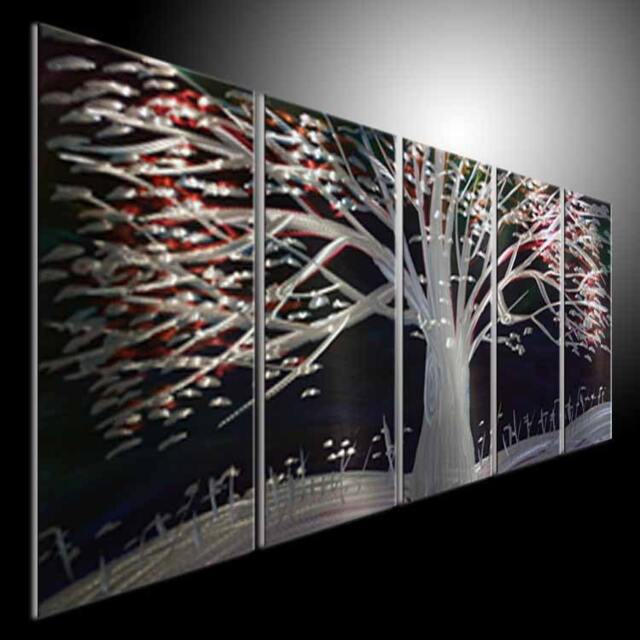 Large Metal Tree Wall Art, Abstract Sculpture, Indoor Outdoor Decor - image 1