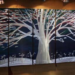 Large Metal Tree Wall Art, Abstract Sculpture, Indoor Outdoor Decor - thumbnail 3
