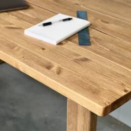 Verde // Scandinavian Pine Desk With Square Legs - thumbnail 3