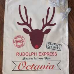 Personalised Santa Sack - Rudolph North Pole Express Christmas Custom Gift Bag Present Reusable Xmas - thumbnail 3
