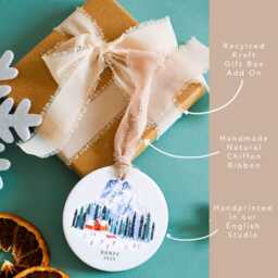 Personalized Banff Christmas Ornament, Ceramic Tree Decorations, Travel Gift, Christmas, Gift For Her - thumbnail 3