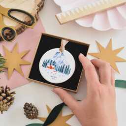 Personalized Banff Christmas Ornament, Ceramic Tree Decorations, Travel Gift, Christmas, Gift For Her - thumbnail 4