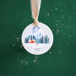 Personalized Banff Christmas Ornament, Ceramic Tree Decorations, Travel Gift, Christmas, Gift For Her