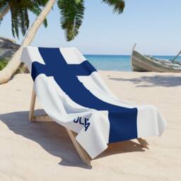 Finland Beach Towel, Finland Flag Tovel, Of Finland, Beach Country Gift, Finland Tovel, Finland Gift - thumbnail 1