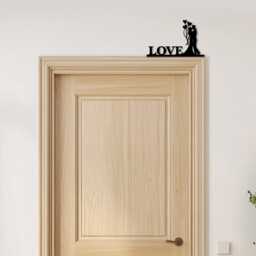 Door Topper Love Lettering Romantic Couple Various Colours Decorative Sign - Novelty Wall Decor, Frame Art, Art - thumbnail 3