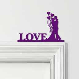 Door Topper Love Lettering Romantic Couple Various Colours Decorative Sign - Novelty Wall Decor, Frame Art, Art - thumbnail 4