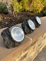 Rock Solar Led Lights Natural Outdoor Garden Decor Decoration