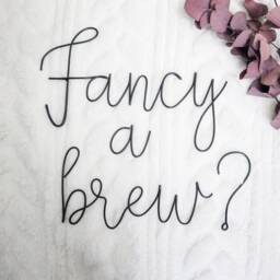 Wire Words - Fancy A Brew? Bespoke Wall Art Quotes & Sayings Kitchen Sign - thumbnail 1
