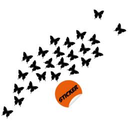 Butterflies Stickers For Wall - Car Laptop Vinyl Waterproof Art Sticker Set Deco Nature Butterfly Decals Colorful Insect Decorative Decal - thumbnail 2