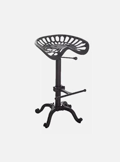 Cast Iron Tractor Stool Seat Vintage Style Bar Rustic Industrial Kitchen Seating - image 1