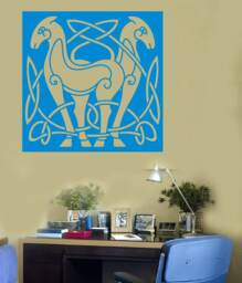 Wall Art Mural Decal Abstract Horse Animal in Celtic Style For Living Room Decor - #2478Dn - thumbnail 1