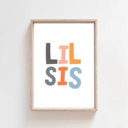 Set Of 3 Girls Nursery Prints, Rainbow Wall Art, Bedroom Big Sis Lil Sis, Pastel Colours - thumbnail 3