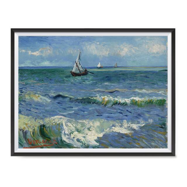 Vincent Van Gogh Art Reproduction Posters - Poster Printing Wall Print For Home Office Decor Seascape Near Les Saintes - image 1