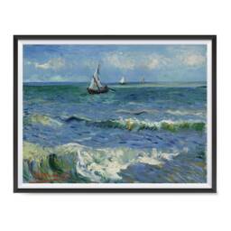 Vincent Van Gogh Art Reproduction Posters - Poster Printing Wall Print For Home Office Decor Seascape Near Les Saintes - thumbnail 1