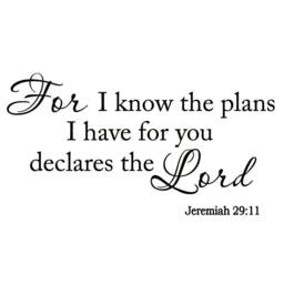 Christian Faith Stickers Bible Verse Scripture Wall Decal - For I Know The Plans Have For You Declares Lord Jeremiah 2911 - Vwaq - thumbnail 4