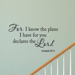 Christian Faith Stickers Bible Verse Scripture Wall Decal - For I Know The Plans Have For You Declares Lord Jeremiah 2911 - Vwaq - thumbnail 1