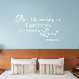 Christian Faith Stickers Bible Verse Scripture Wall Decal - For I Know The Plans Have For You Declares Lord Jeremiah 2911 - Vwaq - thumbnail 3