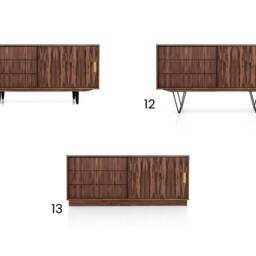 Mid-Century Sideboard, Dresser, Commode, Credenza Made Of Walnut Vaneer - Livlo O-S11 - thumbnail 2