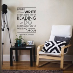 Benjamin Franklin Quote Vinyl Wall Decal - Home Office Decor - thumbnail 2