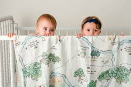 Winnie-The-Pooh Baby Blanket, Hundred Acre Woods Swaddle, Newborn Bamboo Swaddle Pooh Map Baby Bamboo