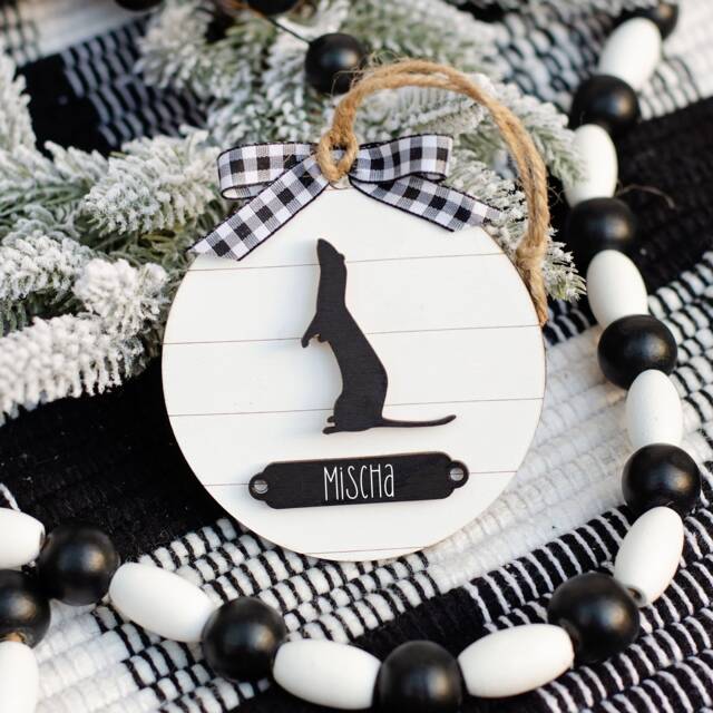 Ferret Farmhouse Christmas Ornament - Gift For Owner Pet Modern Decor - image 1