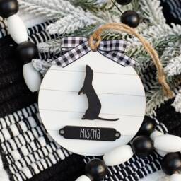 Ferret Farmhouse Christmas Ornament - Gift For Owner Pet Modern Decor - thumbnail 3