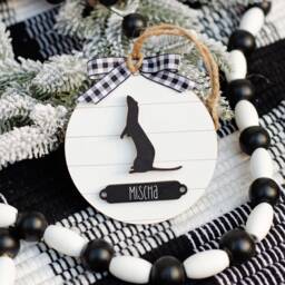 Ferret Farmhouse Christmas Ornament - Gift For Owner Pet Modern Decor - thumbnail 1
