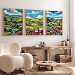 Set Of 3 Yorkshire Dales Poster, England Travel Print, Wall Art, National Park Decor, Scenic Countryside Gift, Poster - thumbnail 2