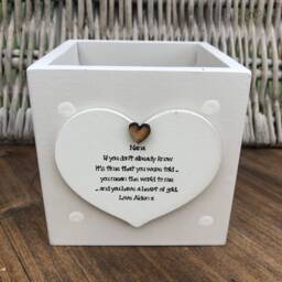 Nanny Personalised Flower/Plant Pot Gift Nana Granny Nan Nannie Grandma Gran Nanna Or Any Name. Shabby Chic Style Birthday Christmas Etc - thumbnail 1