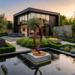 Rustic Metal Sculpture Handcrafted Luxury Abstract Art For Outdoors - thumbnail 3