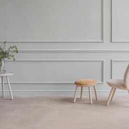 Genuine Sheepskin Armchair Scandinavian Style Ash Wood Base - thumbnail 2