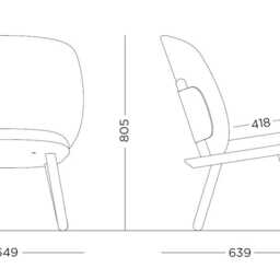 Genuine Sheepskin Armchair Scandinavian Style Ash Wood Base - thumbnail 4